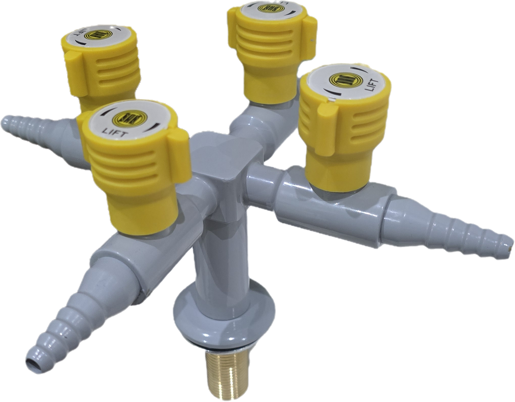 Quadruple Lift & Turn Ball Valve, Deck Mounted