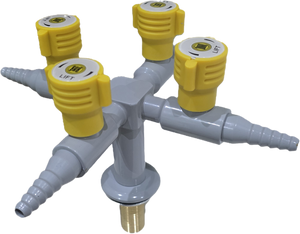Quadruple Lift & Turn Ball Valve, Deck Mounted