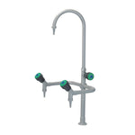 Deck Mounted, Triple-Outlet Water Tap -  Swing Gooseneck