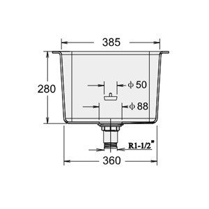 Polypropylene Sink440x340x280 mm