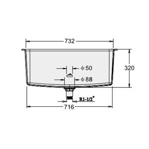 Polypropylene Sink 800x460x350mm